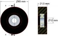 Ролик резиновый (18) 088.00243 / 200.17208